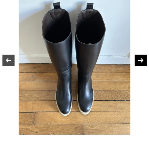 The Row Black and Cream Winter Boots - Picture 2 of 4